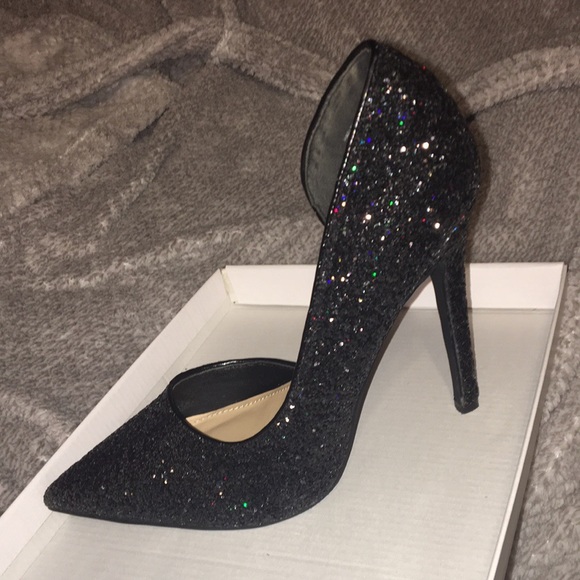 Sparkly Black Heels - Picture 2 of 4